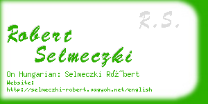 robert selmeczki business card